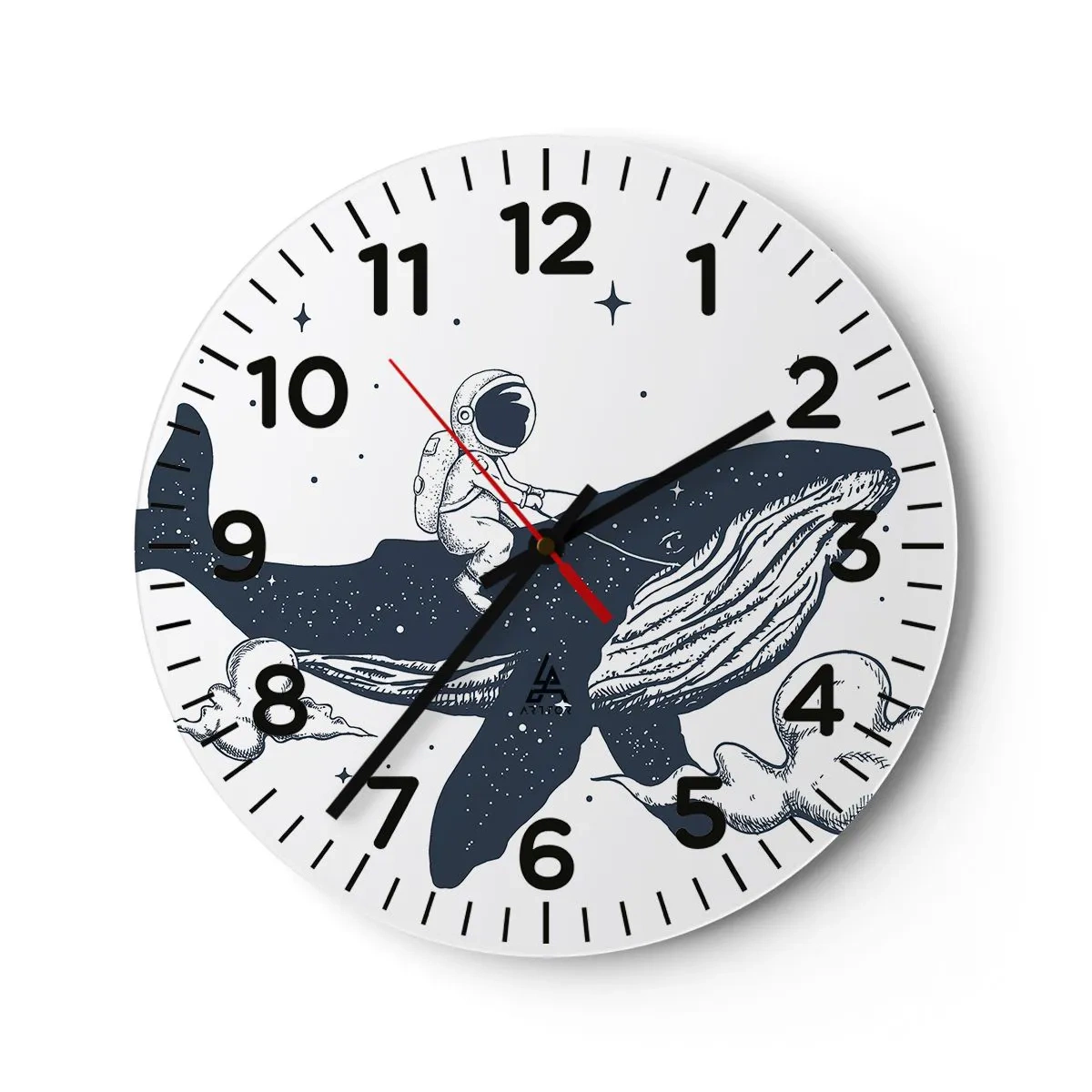 Reloj de pared - Reloj de vidrio - Una aventura cósmica - 30x30 cm