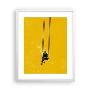 Póster en marco blanco - Un día como cualquier otro - 40x50 cm