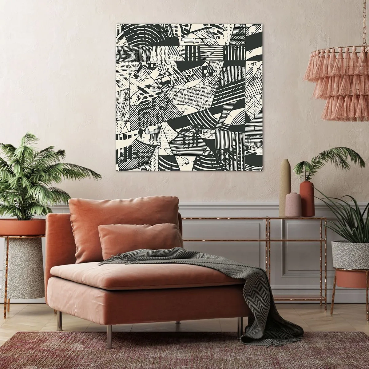 Cuadro sobre lienzo - Impresión de Imagen - La dinámica del presente - 60x60 cm