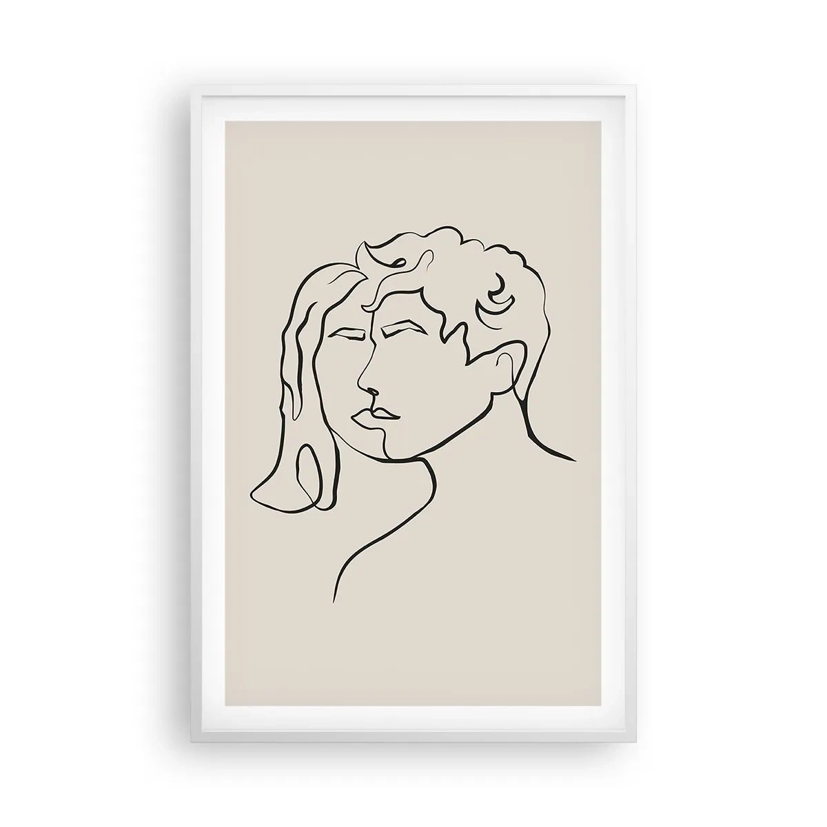 Póster en marco blanco - Y se convirtieron en uno - 61x91 cm