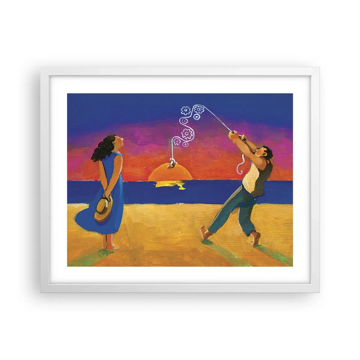 Póster en marco blanco - Mucho más que una estrella del cielo - 50x40 cm