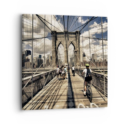 Cuadro sobre lienzo - Impresión de Imagen - En el corazón de la ciudad - 40x40 cm