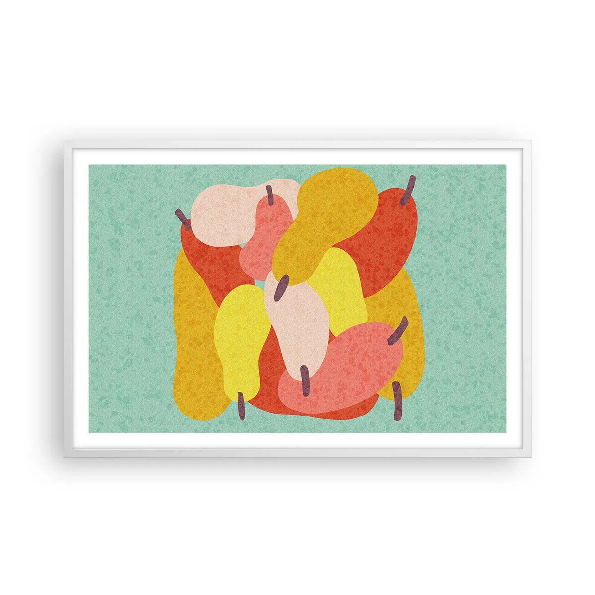 Póster en marco blanco - Saborear el sol del verano - 91x61 cm