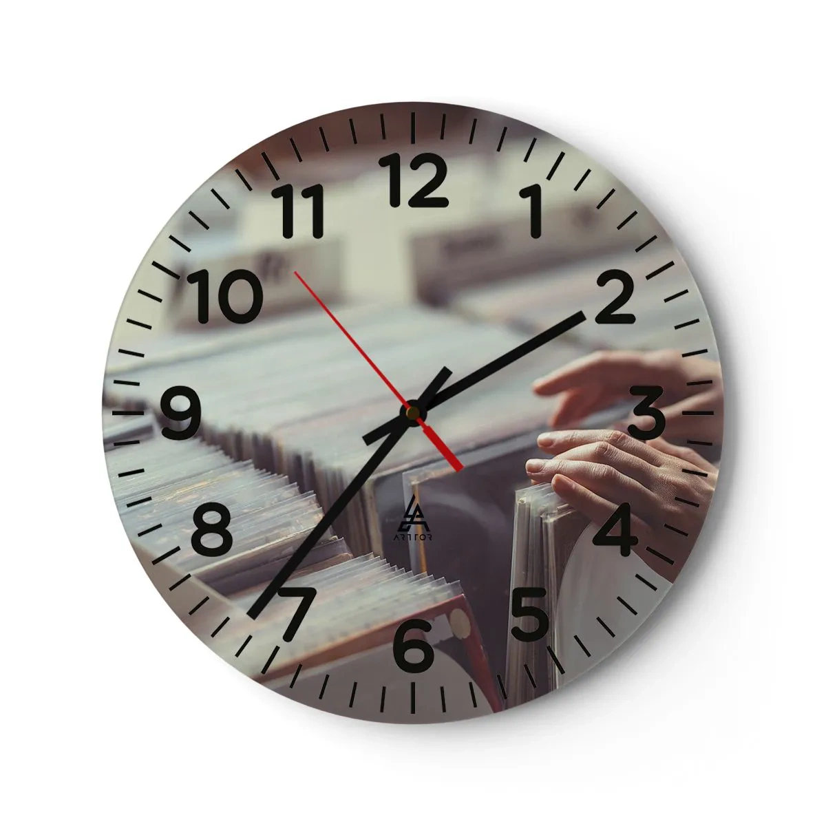 Reloj de pared - Reloj de vidrio - En busca de emociones - 40x40 cm