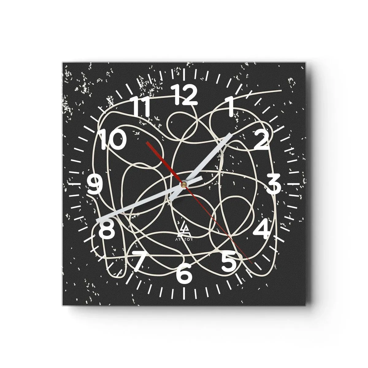 Reloj de pared - Reloj de vidrio - Pensamientos errantes - 40x40 cm