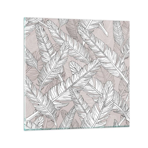 Cuadro sobre vidrio - Impresiones sobre Vidrio - Turbulencias de plumas - 30x30 cm