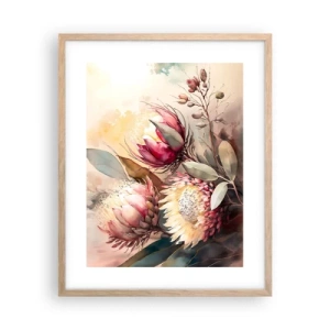 Póster en marco roble claro - De perfil y de frente - 40x50 cm