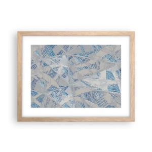 Póster en marco roble claro - En un laberinto gris azulado - 40x30 cm