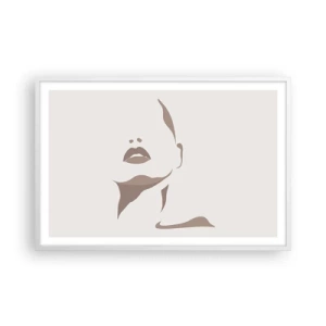 Póster en marco blanco - Creación a partir de la luz y la sombra - 91x61 cm