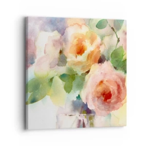 Cuadro sobre lienzo - Impresión de Imagen - Delicado como una acuarela - 30x30 cm