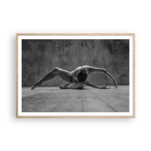 Póster en marco roble claro - Simetría encontrada - 100x70 cm