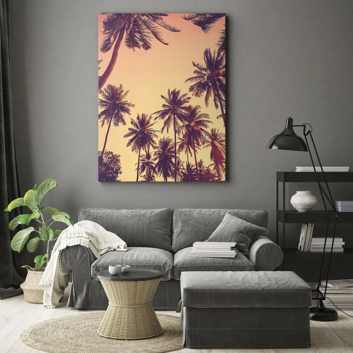 Cuadro sobre lienzo - Impresión de Imagen - Variante tropical - 55x100 cm