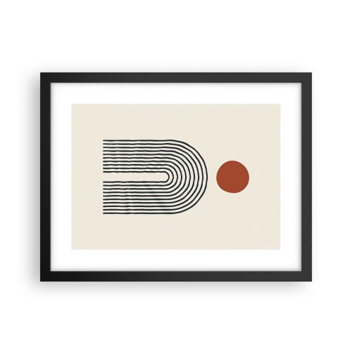 Póster en marco negro - Magnetismo de formas y colores - 40x30 cm