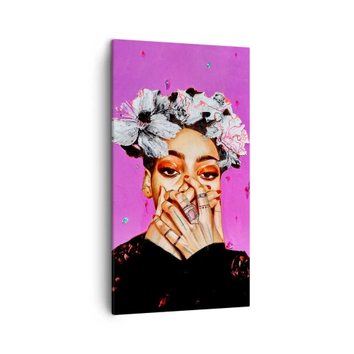 Cuadro sobre lienzo - Impresión de Imagen - Un poco alocada - 45x80 cm