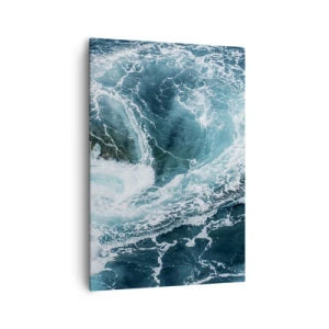 Cuadro sobre lienzo - Impresión de Imagen - Remolino oceánico dinámico - 70x100cm - Torbellino al núcleo de la Tierra - Decoración de pared moderna para salón y dormitorio ARTTOR