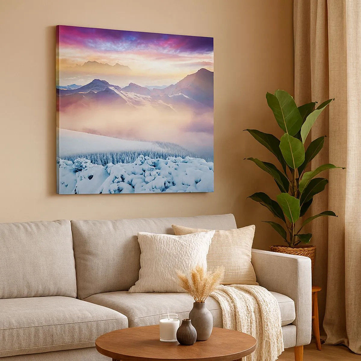 Cuadro sobre lienzo - Impresión de Imagen - La fuerza y la pureza de la naturaleza - 30x30 cm