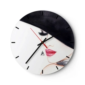Reloj de pared - Reloj de vidrio - Elegancia y sensualidad - 40x40 cm