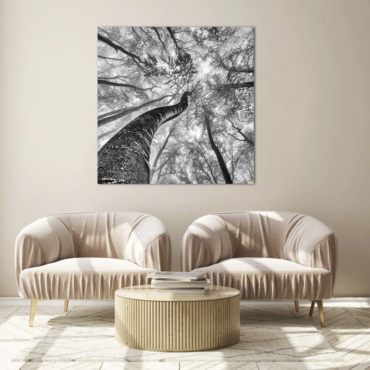 Cuadro sobre vidrio - Impresiones sobre Vidrio - Carrera hacia la luz - 60x60 cm