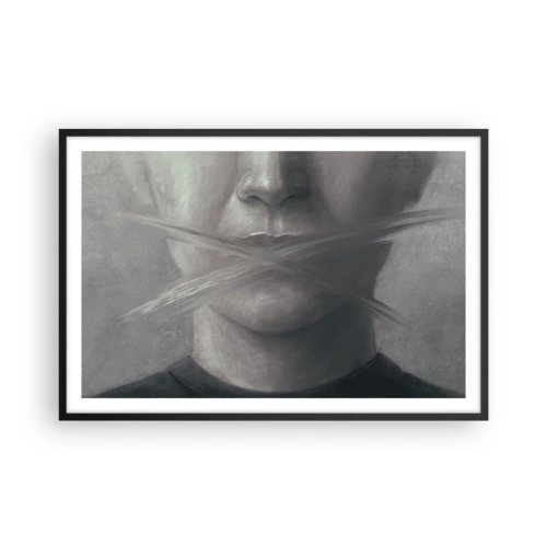 Póster en marco negro - Ni una palabra - 91x61 cm