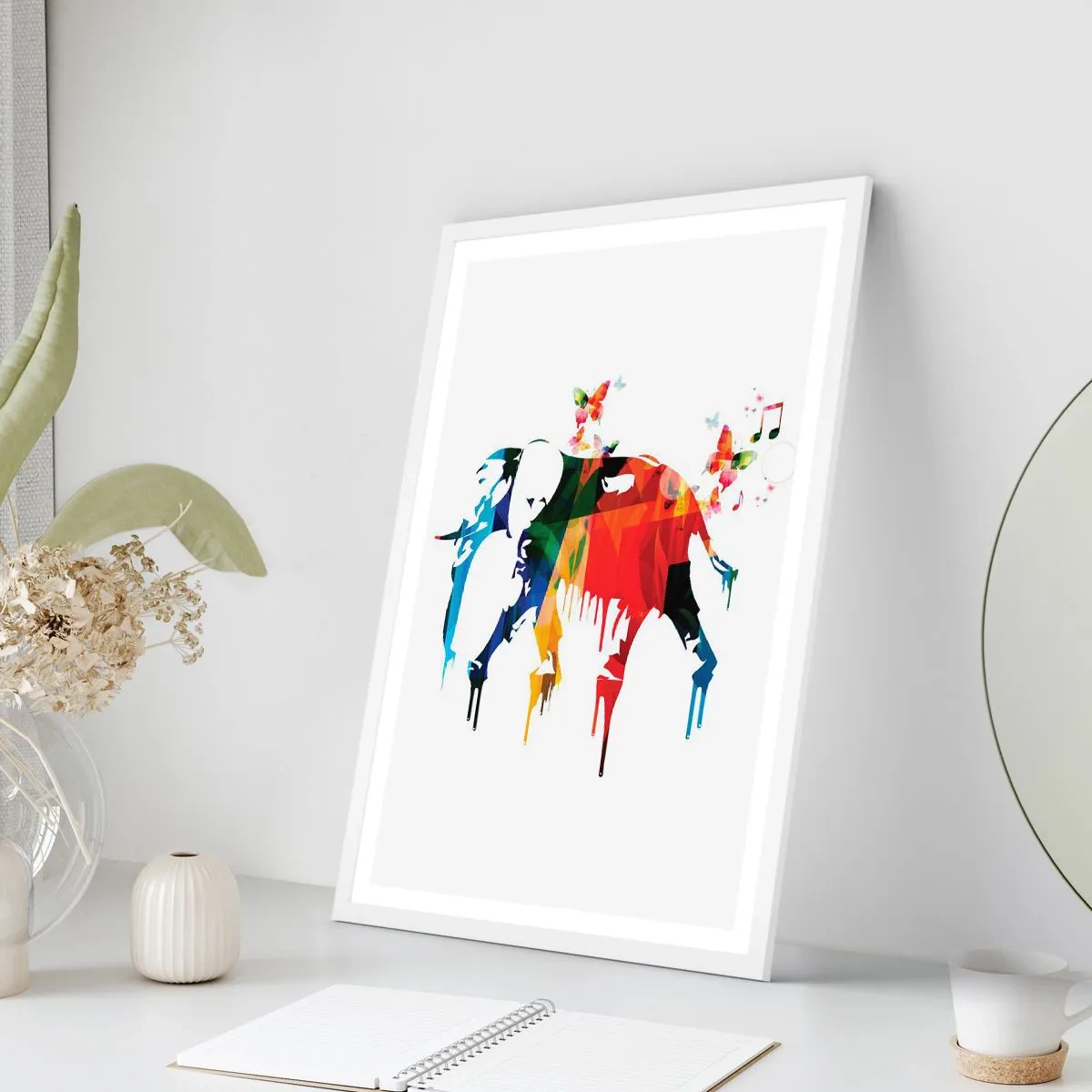 Póster en marco blanco - Todo el mundo puede bailar - 50x70 cm