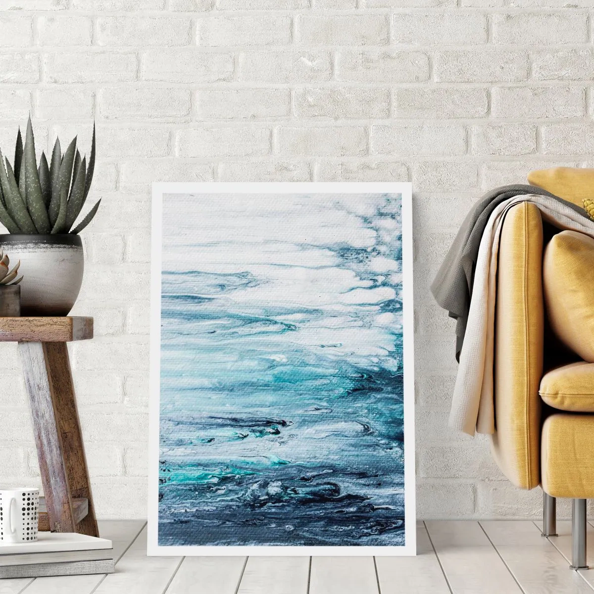 Póster - Carámbanos de azul - 40x50 cm