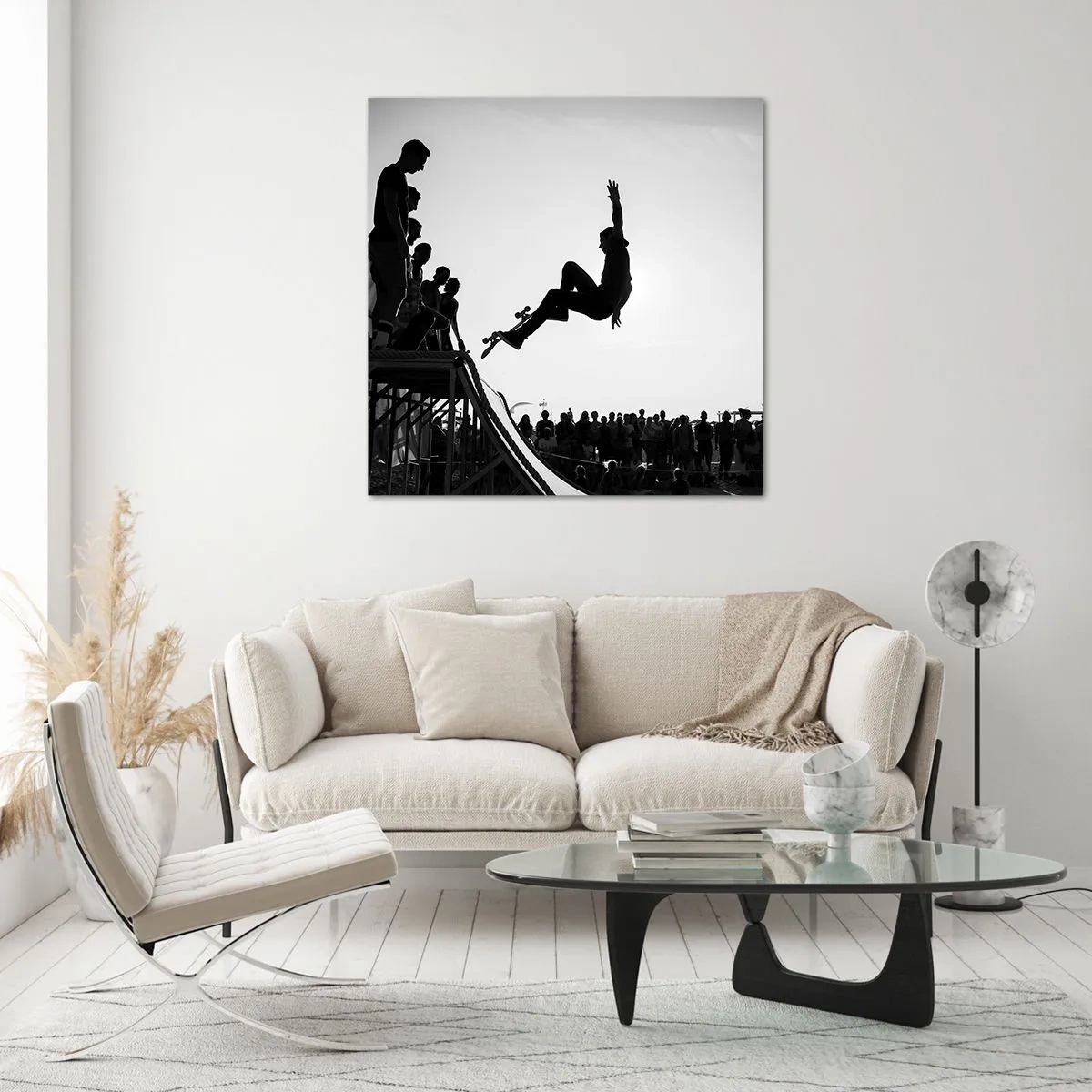 Cuadro sobre vidrio - Impresiones sobre Vidrio - Héroes y espectadores - 40x40 cm