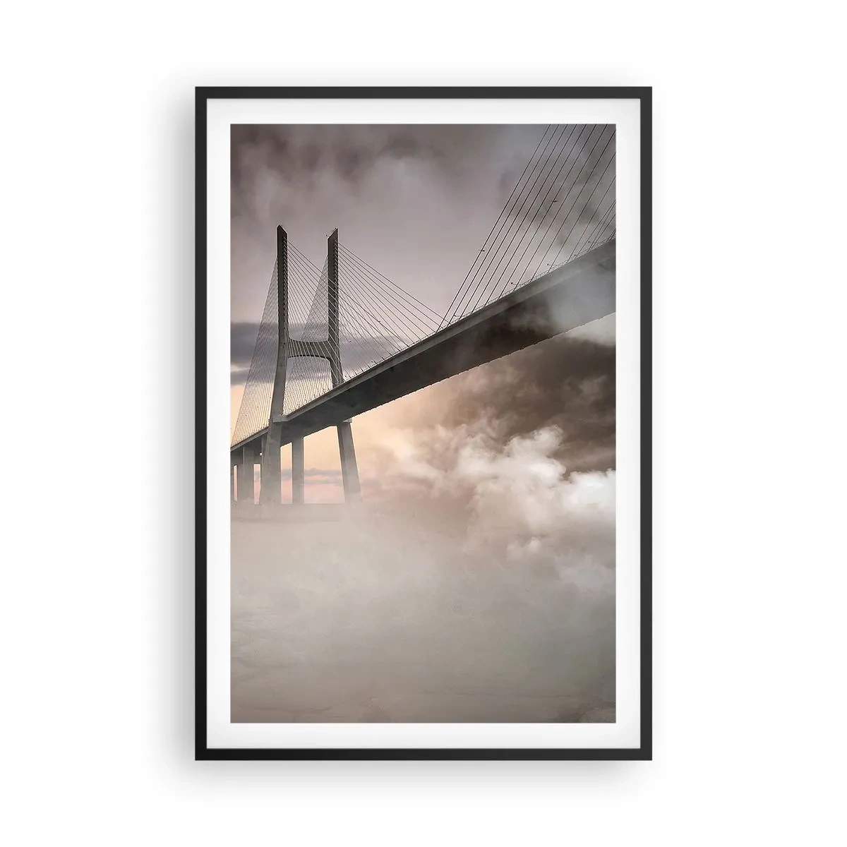 Póster en marco negro - Junto al río que no existe - 61x91 cm