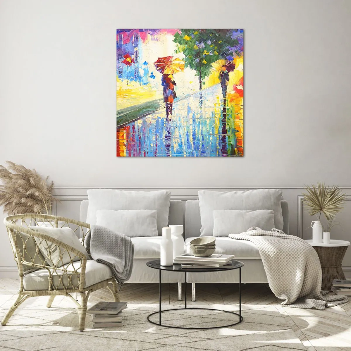 Cuadro sobre vidrio - Impresiones sobre Vidrio - Y todo está claro - 50x50 cm