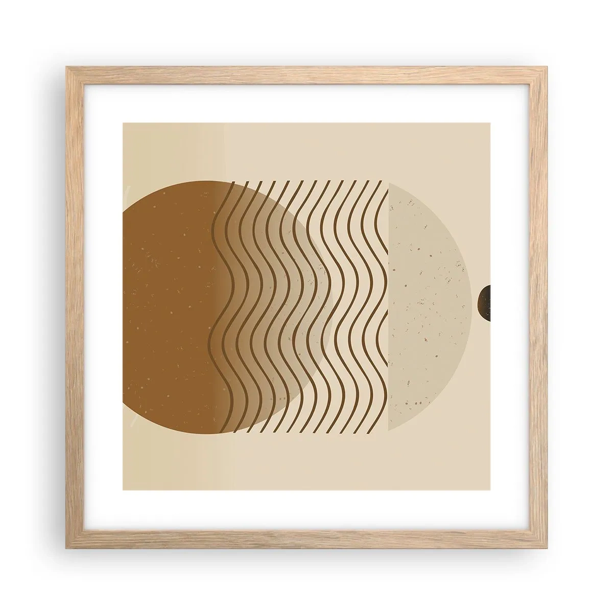 Póster en marco roble claro - Sobre el origen de las figuras geométricas - 40x40 cm