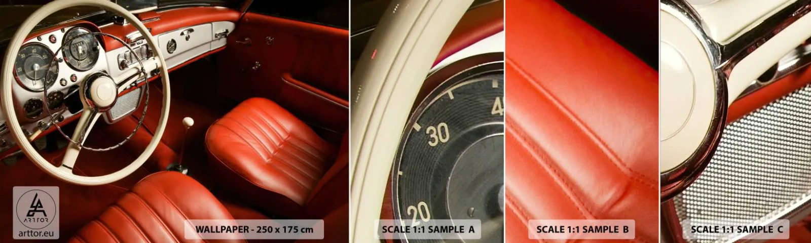 Muestra De Fotomural Standard Eco - Lujo vintage - Auto, Clásico, Automotor - 100x30 cm