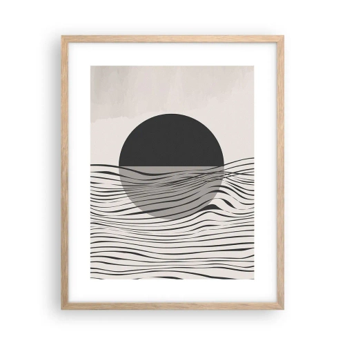 Póster en marco roble claro - Media composición - 40x50 cm