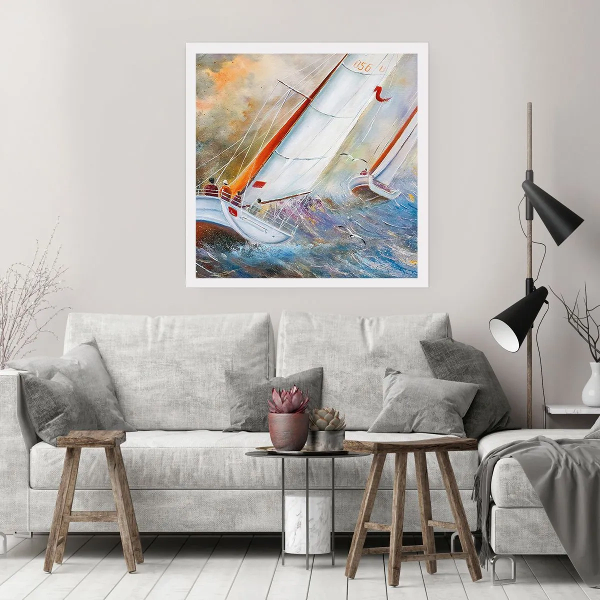 Póster - Surcando las olas - 30x30 cm