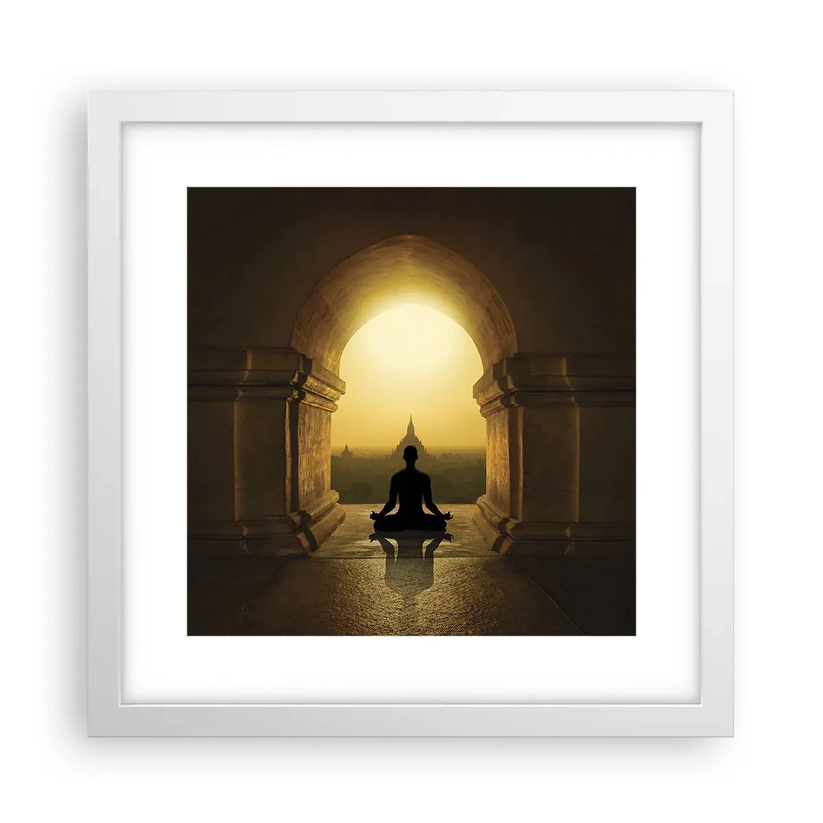 Póster en marco blanco - Armonía total - 30x30 cm