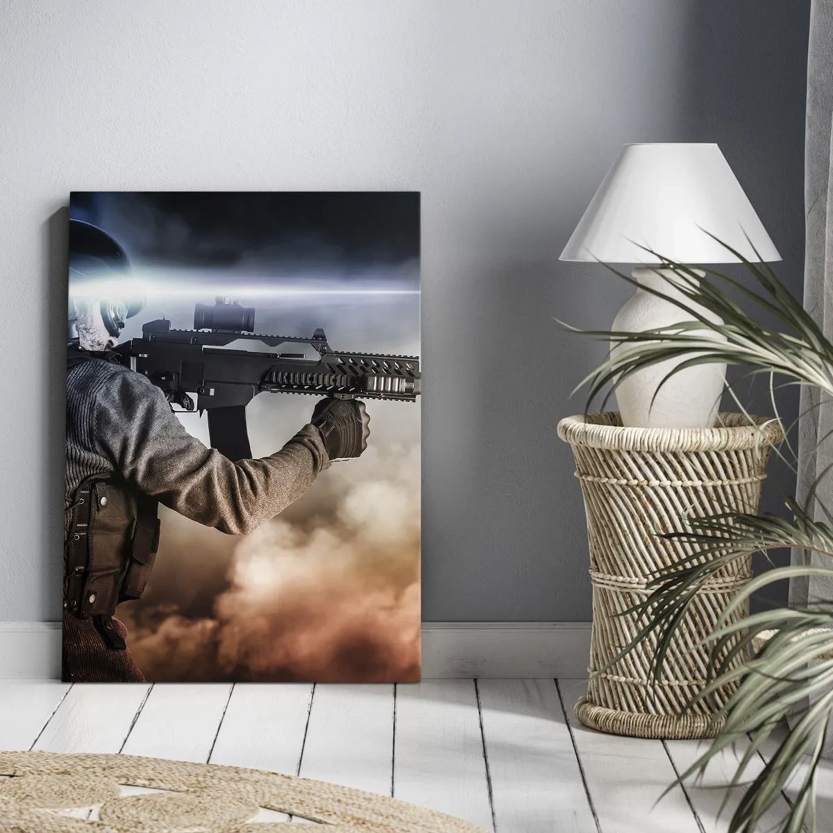 Cuadro sobre lienzo - Impresión de Imagen - Luchador - 45x80 cm