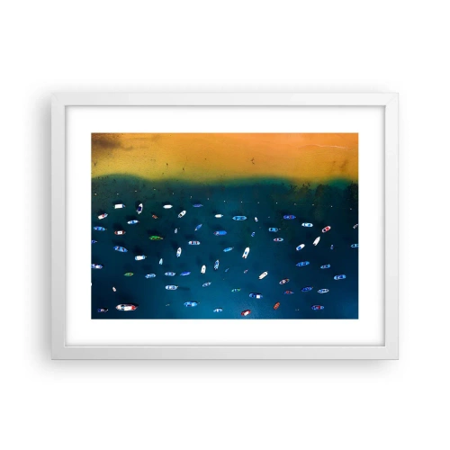 Póster en marco blanco - Un juego de vacaciones - 40x30 cm