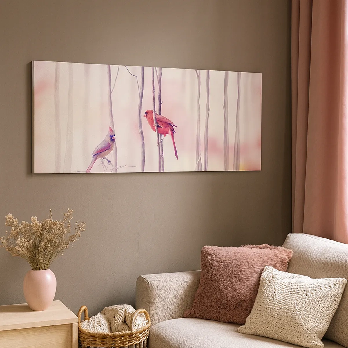 Cuadro sobre lienzo - Impresión de Imagen - Historia de un bosque rosa - 30x30 cm