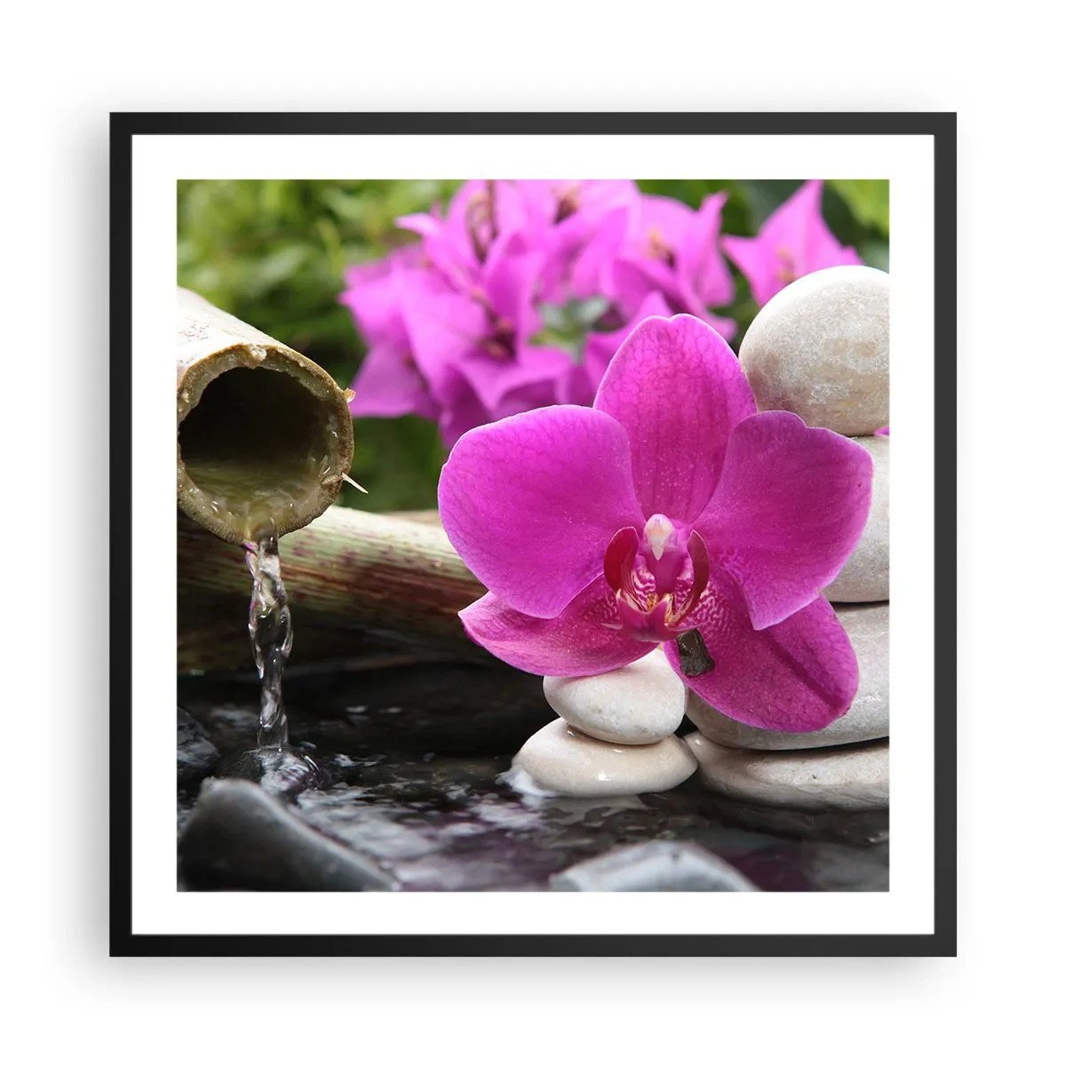 Póster en marco negro - Ya estás descansando - 60x60 cm