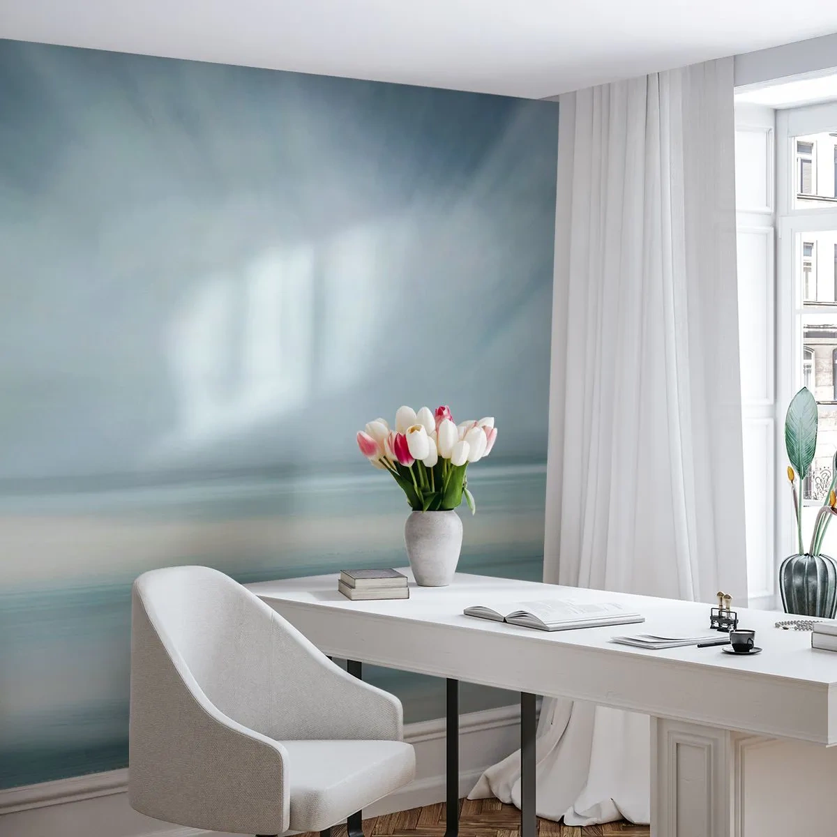 Fotomural Premium Canvas - Paz hasta el horizonte - Brillante, Pedazo, Cielo - 400x280 cm