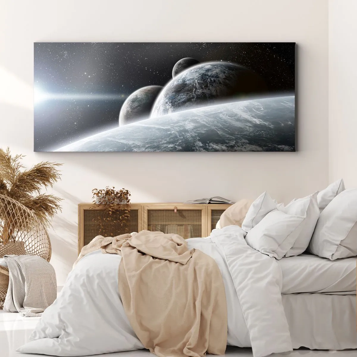 Cuadro sobre lienzo - Impresión de Imagen - Música cósmica de las esferas - 90x30 cm