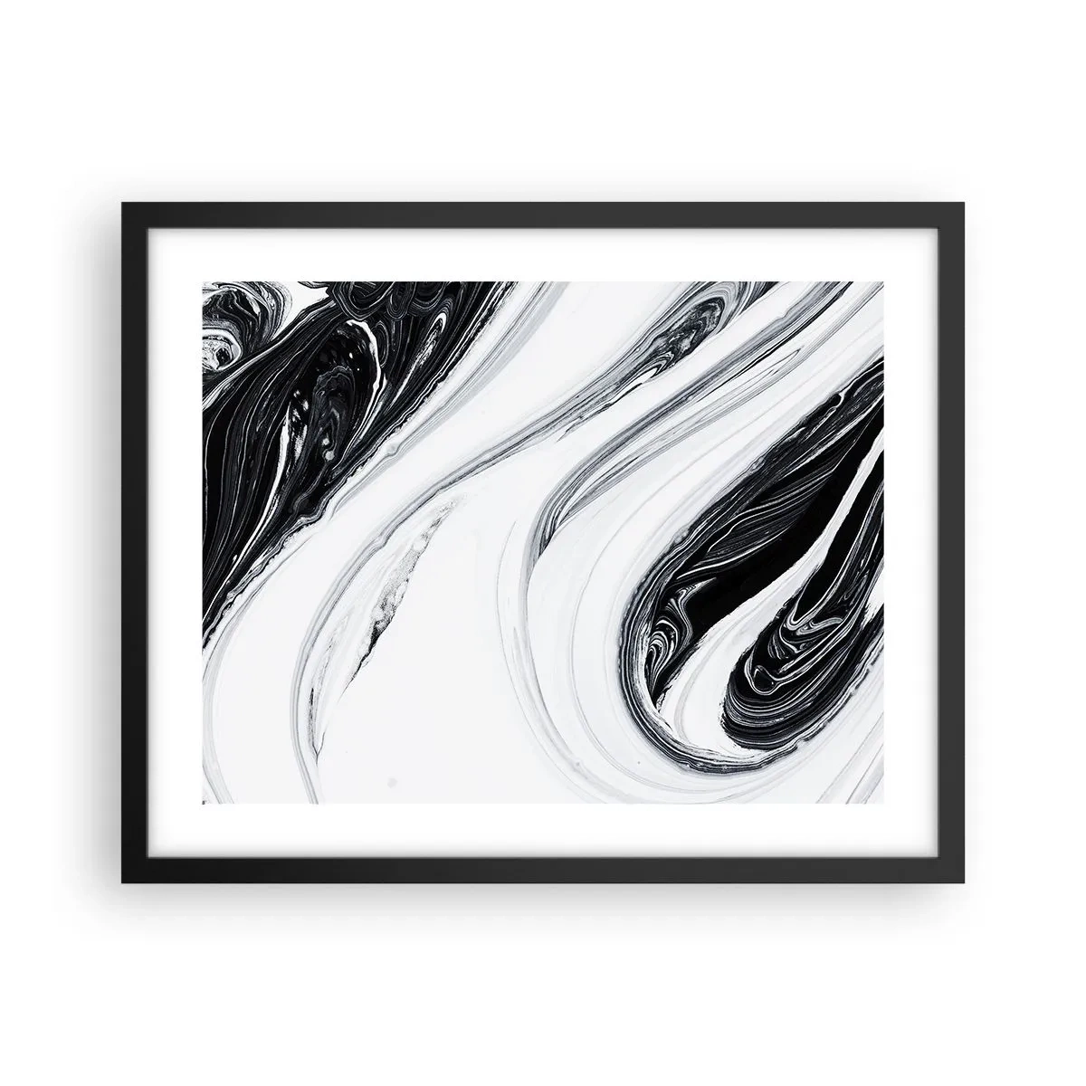 Póster en marco negro - Combinando opuestos - 50x40 cm