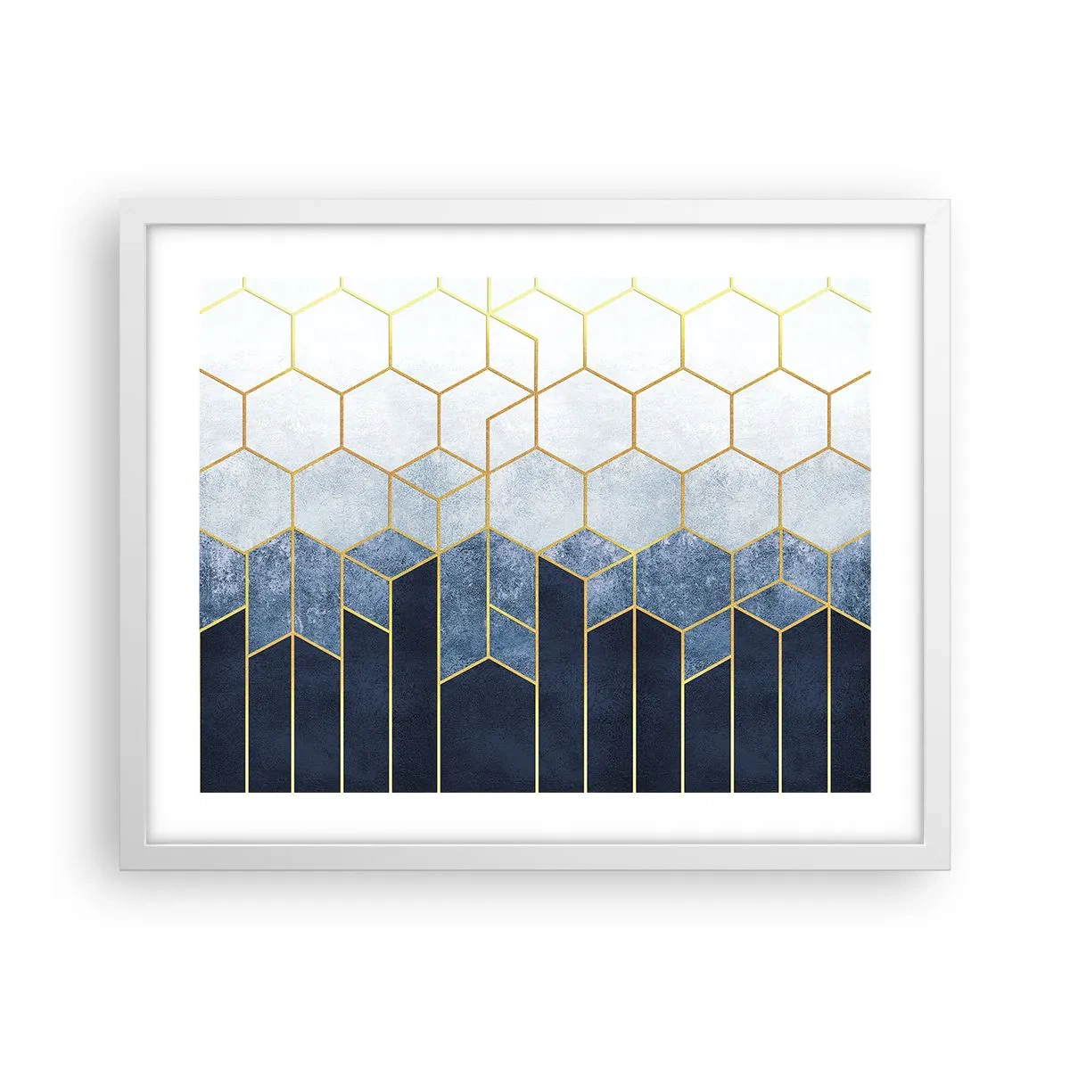 Póster en marco blanco - Composición rítmica visual - 50x40 cm