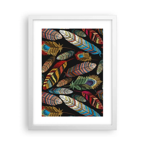 Póster en marco blanco - Carnaval de las aves - 30x40 cm