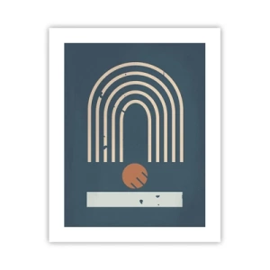 Póster - Geometría sobre azul marino - 40x50 cm