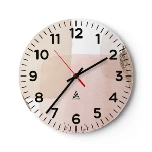 Reloj de pared - Reloj de vidrio - Una mirada a través del color - 30x30 cm