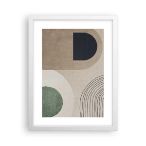 Póster en marco blanco - La delicadeza de un óvalo - 30x40 cm