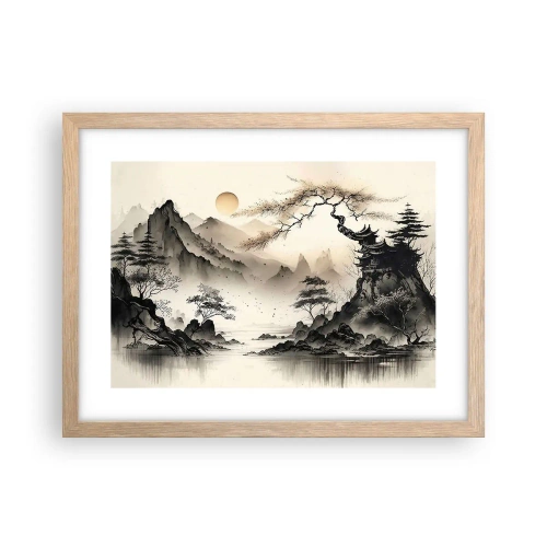 Póster en marco roble claro - El encanto único de Oriente - 40x30 cm