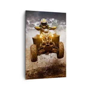 Cuadro sobre lienzo - Impresión de Imagen - Paseos extremos en quad por terrenos embarrados - 80x120cm - Sin riesgo no hay diversión - Decoración de pared moderna para salón y dormitorio ARTTOR