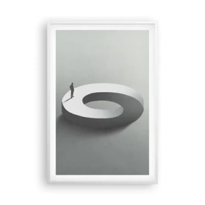 Póster en marco blanco - Ser sabio no es una labor sencilla - 61x91 cm