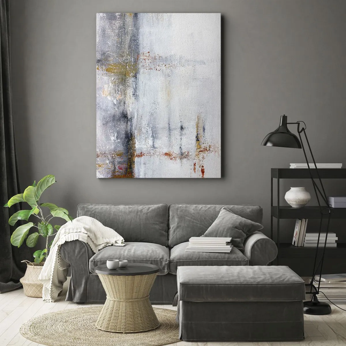 Cuadro sobre lienzo - Impresión de Imagen - Tras una cortina de aire - 45x80 cm