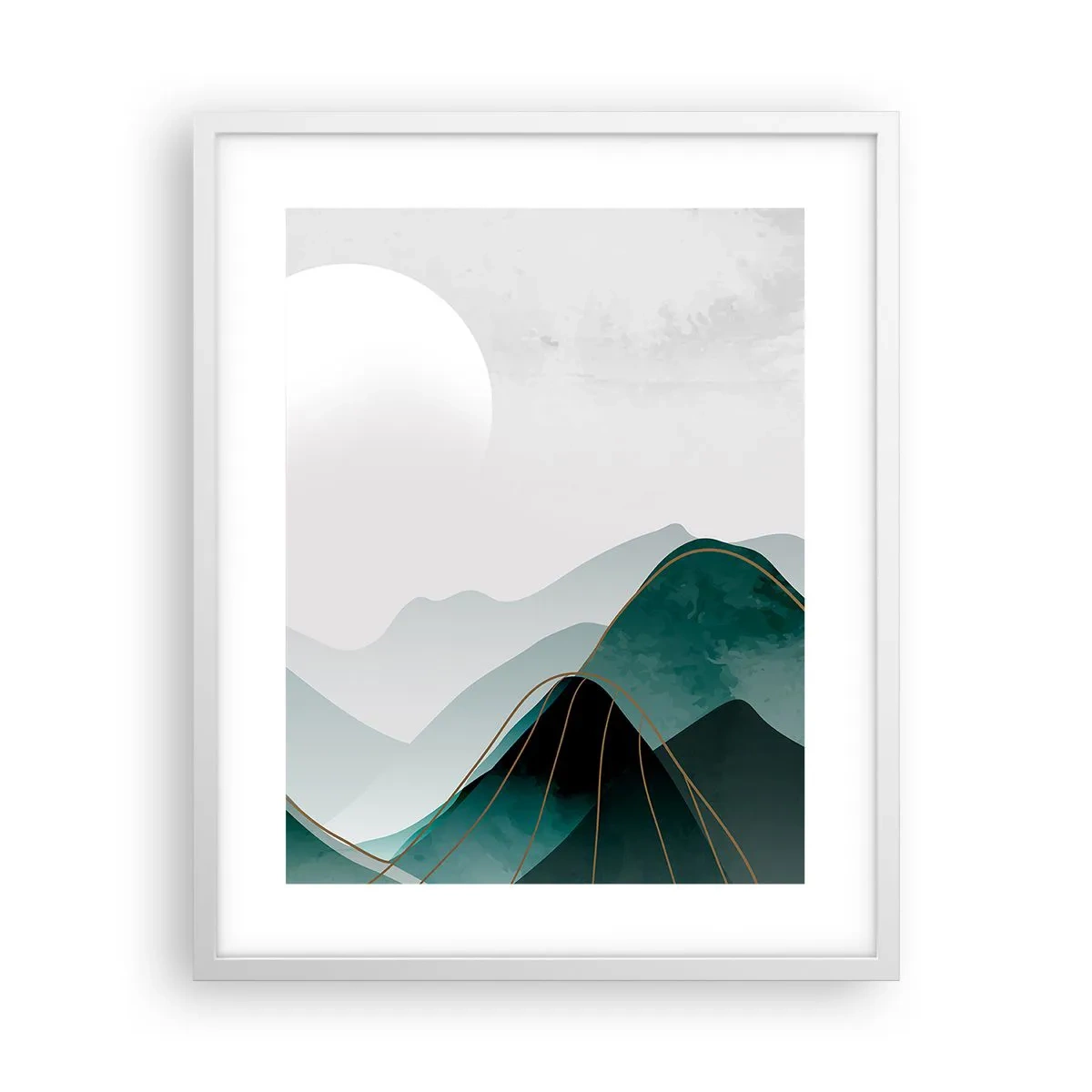 Póster en marco blanco - Con toda la majestuosidad - 40x50 cm